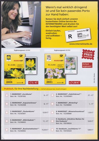 FB 81 und 82 - Werbung Versandstelle