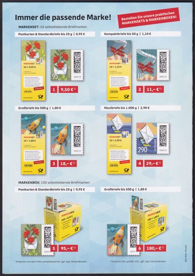 Bund FB 150, 144, 143 I und 145 - Werbung Versandstelle