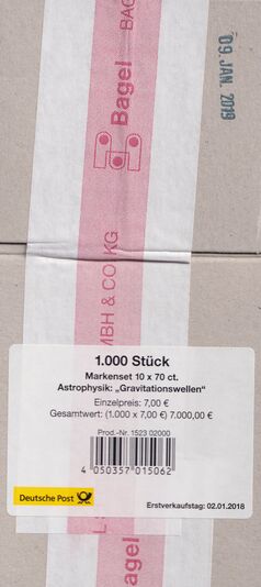 VPA für 1000 Stück (Kartonteil mit Datum)