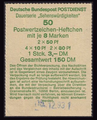 Blisterdeckel für Bund MH 29 a