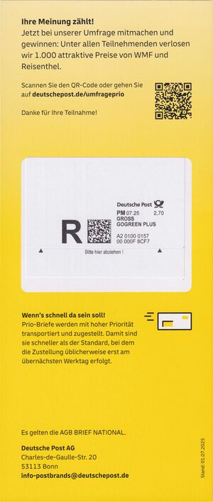 Prio Flyer Grossbrief hinten