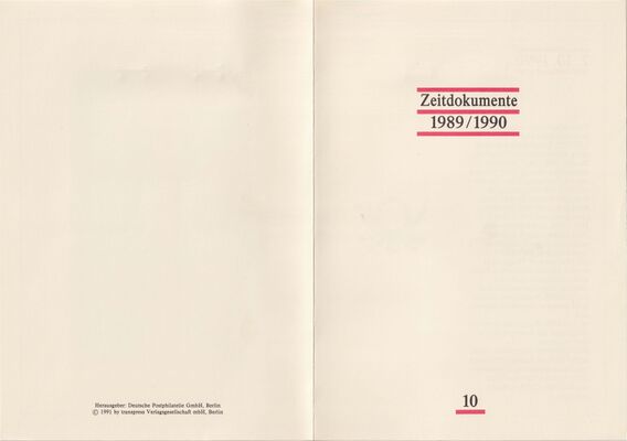 Faltblatt für DDR MH J I (Aussen)